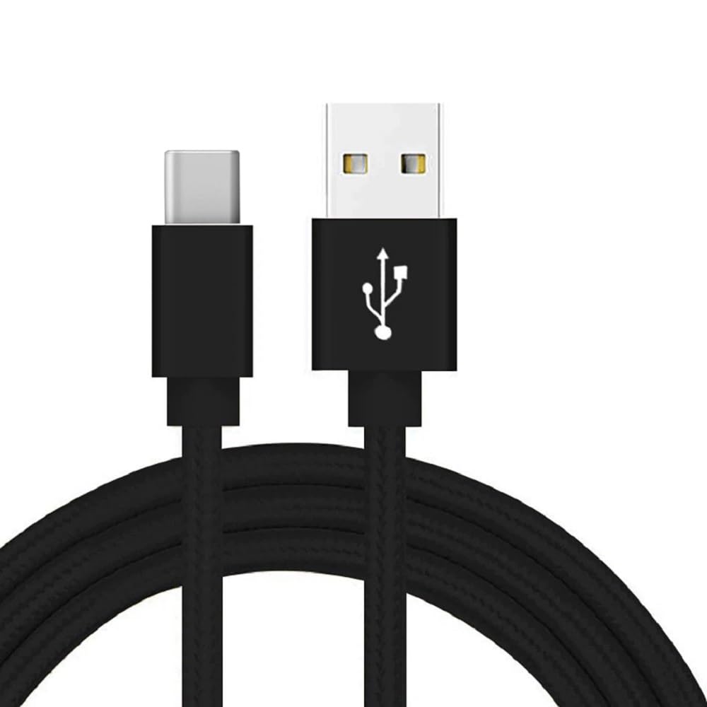 Galaxy Tab S10+ S10 Ultra S9 FE Plus Ultra/Tab A8 10.5/TAB A9/A05 A04s S21 FE Nylon Braided USB C Charger Cable 1M for Samsung Galaxy A40 A41 A21S A22 A70 A50 A71 A51 A20E A90 5G (BLACKK)