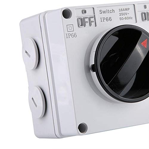 KSTE Wasserdicht IP66 Elektrische Buchse Stecker Außen Steckdose mit EIN Aus Schalter (250V DE-Stecker) – Bild 6
