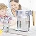 Water Filter Pitcher 10 Cup, JETERY Long-Lasting Filtered Water Pitcher with Wooden Handle, Fast Filtration with Patented ACF Military Technology, BPA Free (10 Cup)
