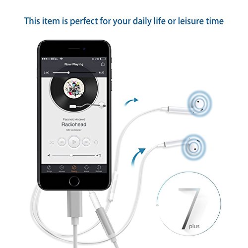 B. 92003 Adapter Headphone Jack, Lightning to 3.5 mm Headphone Jack Adapter for iPhone 7/7 Plus Accessories - Thumbnail 5