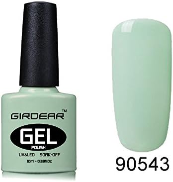 Girdear Soak Off Gel Nail Polish UV LED Nail Art Manicure Polish Set 0.33fl./10ml Mint Green #90543