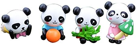 Panda Miniature Ornaments for DIY Fairy Garden Dollhouse Decoration (NO.2- 4 Pcs)