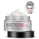 MS.DEAR Fresh and Natural Hairstyle Wax Hair Styling Clay Hair Mud Water Gel Hair Modelling Cream 3.52 Ounce (Silver Grey)