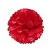 10pcs Red Tissue Hanging Paper Pom-poms, Hmxpls Flower Ball Wedding Party Outdoor Decoration Premium Tissue Paper Pom Pom Flowers Craft Kit
