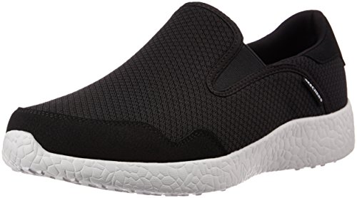 Skechers mens burst just in time shoes black white size…