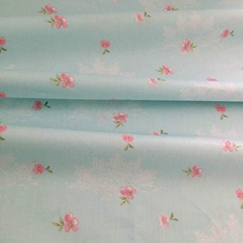 Beesclover 100 Cotton Fresh Elegant Blue Floral Pastoral Flower