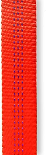 Tubular Webbing 1 inch x 100 yards (300ft) Super Bright Safety Orange with 3 Tracer Smooth Made in USA