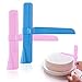 Adjustable Cake Scraper Cake Smoother Tool for Icing,Fondant Cream Edge Smoothing Decorating Tools - Blue, Pink (2pcs)