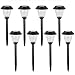 voona Solar Outdoor Pathway Lights Matt Black Stainless Steel Painted LED Lights for Garden Landscape Path Yard Driveway (black-8pack) primary