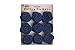 Burlap Rosette Embellishments for Weddings,RiscaWin Christmas Decorations Hair Accessories, Scrapbooking or Crafts - 9 Roses Per Pack(Navy)