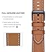 NewWays for Galaxy Watch 46mm Bands, 22mm Soft Leather Replacement Strap for Galaxy Watch 3 45mm, Gear S3 Frontier, Brown