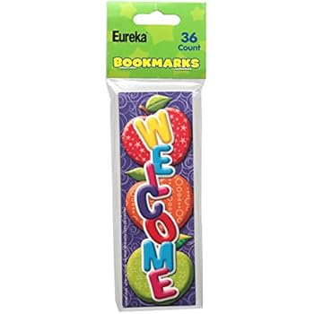 Eureka Color My World Apple Bookmarks, Set of 36, Welcome