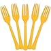 Amscan 8013.09 Premium Yellow Sunshine Plastic Forks, 20ct