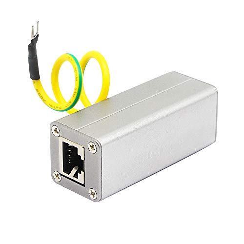 CERRXIAN RJ45 Ethernet Network Surge Protector Outdoor Thunder Lightning Arrester Protection Device for POE Switch Camera SPD Protection Suppressor