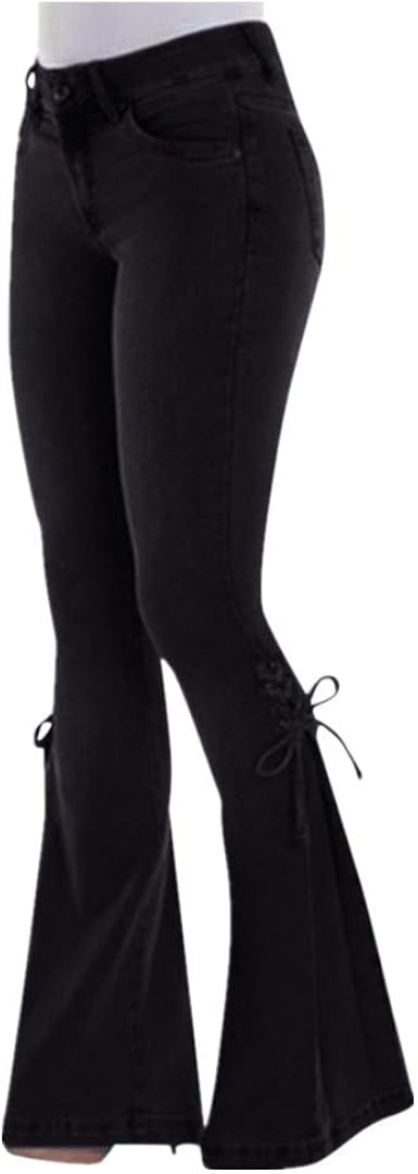 high waisted bell bottom jeggings