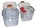 Set of 2 Airtight Containers - Powdered Sugar and Brown Sugar Cannisters WITH Bonus Measuring Spoon Set