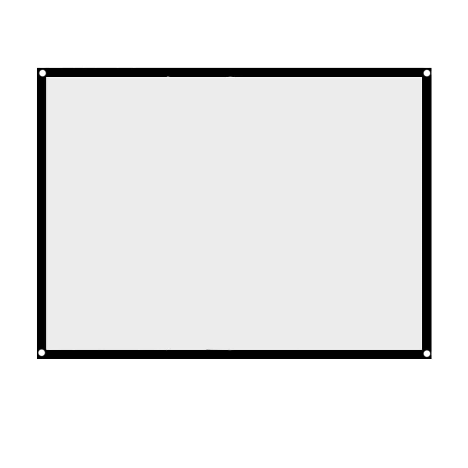 VBESTLIFE Projection Screen Curtain White Projector Foldable Screen Projection Portable Fabric(72 inch)