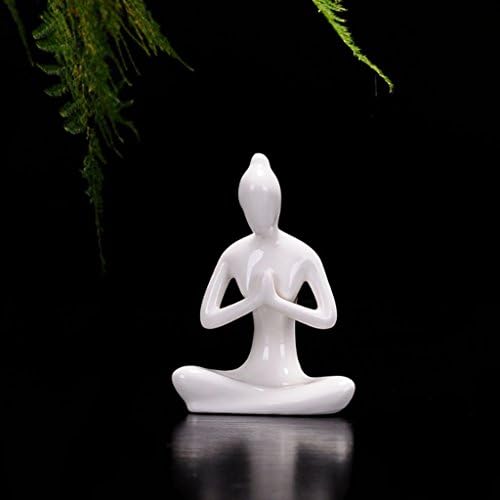 Goodqueen Ceramic Statue - Abstract Art Meditation Yoga Pose Statue Figurine Ceramic Yoga Figure Set (#4)