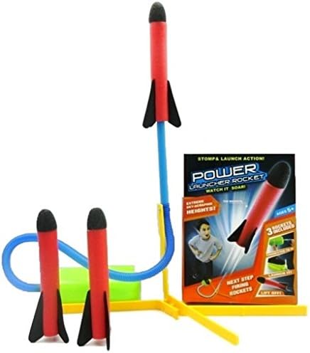 Forever Kidzz Foam Based Jump Rocket Set - Launcher Best Gift for Boys and Girls - Air Rocket Great for Outdoor Play - Multicolor