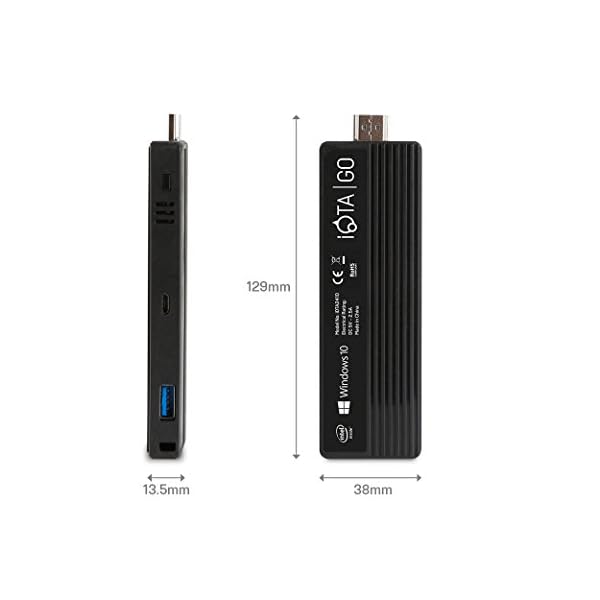 iOTA-GO-Mini-Desktop-PC-Stick-Black-Intel-Quad-Core-Z8350-144GHz-Processor-192GHz-Boost-2-GB-RAM-32GB-eMMC-Storage-Windows-10-Home-Amazon-Exclusive iOTA GO Mini Desktop PC Stick, (Black) - (Intel Quad Core Z8350 1.44GHz Processor (1.92GHz Boost), 2 GB RAM, 32GB eMMC…