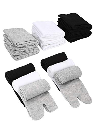 Trader Plus 3 Pairs V-Shape Splited Toe Tabi Socks，Flip Flop Tabi Socks - Thumbnail 2
