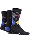 Pringle Men's 3 Pair Classic Bamboo Argyle Socks