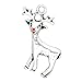 Housweety 20pcs Silver Tone Christmas Reindeer Charms Pendants 24x21mm(1