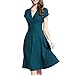 Shengdilu Women's Vintage Retro Ball Gown 1940s Flared Dress Swing Skaters