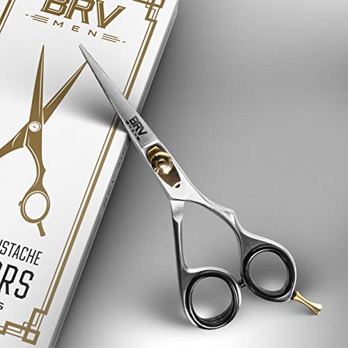 Facial Hair Scissors for Men - Mustache and Beard Trimming Scissors - 5.5 inches - All Stainless Steel - Sharp and… - Image 3
