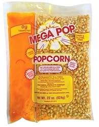 Mega-pop Popcorn 6 count, Oil and Salt Kit with