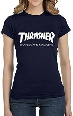 Damiloye A0400 Thrasher Printed Cotton Womens Slim Fit T-Shirt Funny T Shirt