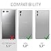 kwmobile Flip Case Compatible with Sony Xperia XZ/XZs - Smooth PU Leather Slim Folio Cover Phone Holder - Black