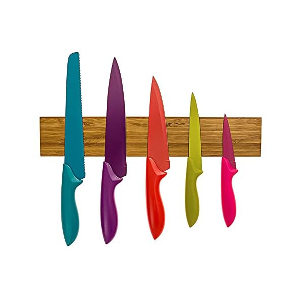 40cm-Magnetic-Knife-Holder-for-Wall-Wooden-Hanging-Magnetic-Knife-Strip-with-Screws-Easy-Storage-for-Kitchen-Knives-Metal-Utensils-Tools-and-General-Organisation-Horizontal-Knife-Rack 40cm Magnetic Knife Holder for Wall, Wooden Hanging Magnetic Knife Strip with Screws, Easy Storage for Kitchen Knives…