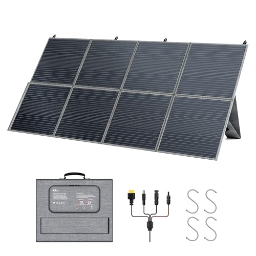 CTOLITY Foldable Solar Panels 400W, Monocrystalline Solar Cell, 41V Solar Generator with Multi-contact, Compatible with Most Power Stations, for Camping, Hiking, RV