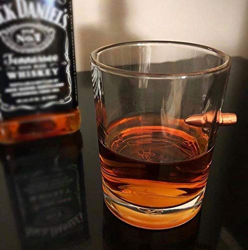 2 Lucky+Shot+Real+Bullet+Handmade+Whiskey+Glass