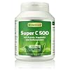 Vitamin C Hochdosiert – Vitamin C natürlich mit 1000mg pro Tag (180 vegane 500mg Tabletten) – mit Acerola, Hagebutte und Bioflavonoiden – ohne Zusätze & laborgeprüft – Greenfood Super C