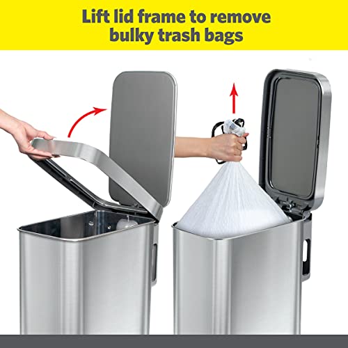 Glad Slim Trash Can with Clorox Odor Protection Narrow Kitchen