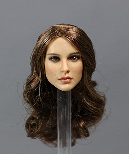Europe Female Action Figure Brown Hair 1/6 Scale Head Sculpt Head Carving