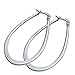 Besteel Stainless Steel Womens Teardrop Hoop Earrings for Women 50MM