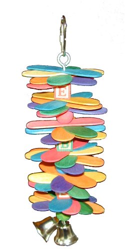 Super Bird Creations 8-1/2 by 3-Inch ABC Spoon Stack Bird Toy, Medium