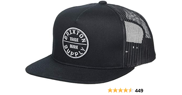 Brixton Men's Oath III MESH Cap, BLACK 