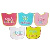 Neat Solutions Attitude Bib Set, Girl, 5 Count