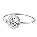 GelConnie Cloud of Life Essential Oil Diffuser Bracelet Crystal Stainless Steel Bangle Fragrance Locket Aromatherapy Jewelry for Women