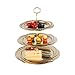 Cake Stand Fruit Tray Stainless Steel Fruits Desserts Candy Cookies Buffet Plates Serving Tray Cupcake Stand for Wedding, Birthday Party & Tea Party Gift Family Dinner Christmas Decoration