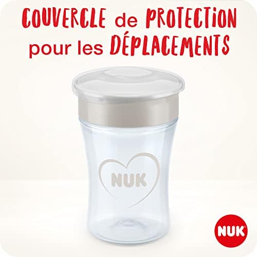 Magic Cup Tasse d’Apprentissage | Bordure 360° Antifuites, pour Bébé 8+ Mois | 230 ml, Lion (Bleu) / Chat (Turquoise), 2 Unités