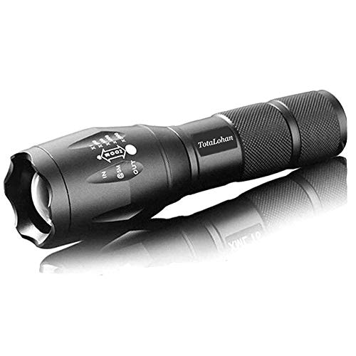 TC1200 Portable Ultra Bright Handheld LED Flashlight with Adjustable Focus and 5 Light Modes, Outdoor Water Resistant Torch