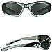 Bikershades Chrome and Black Frame Anti Glare Mirrored Motorcycle Sunglasses with Rhinestones Foam Padded for Women