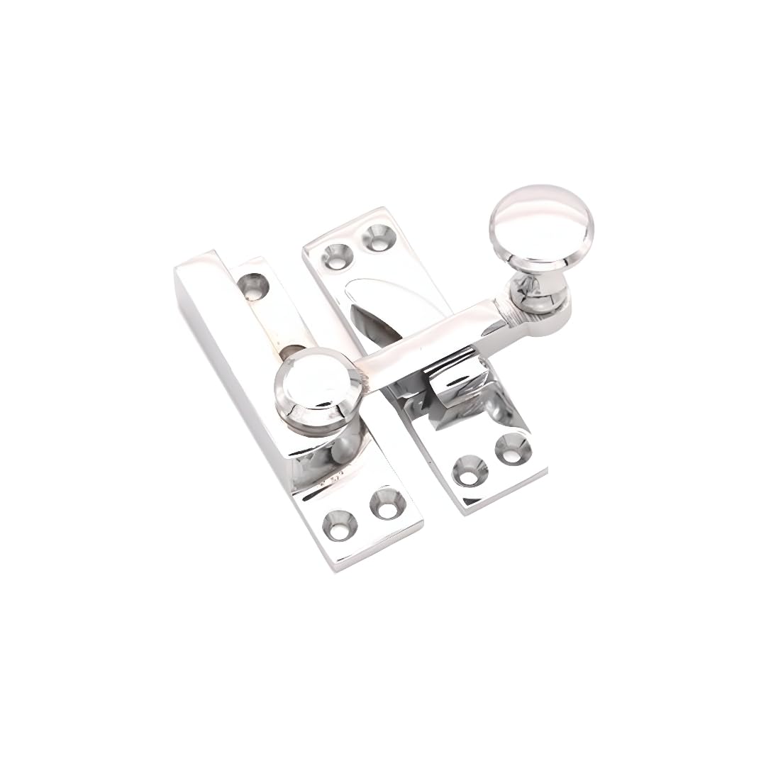 Infinity Decor Traditional Style Polished Chrome Quadrant Sliding Arm Window Fastener Latch Catch Polished Chrome Finish Ideal for Sash Window Doors
