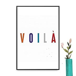 Framed Canvas Wall Art for Living Room, Bedroom French Quotes Canvas Prints for Modern Home Decoration Ready to Hang - 16"x24" inches
