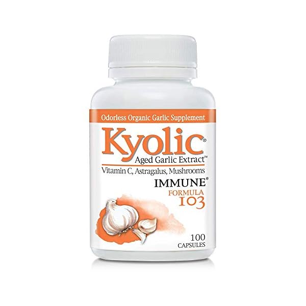 Kyolic Aged Garlic Extract Formula 103 Immune Support, 300 Capsules (Packaging May Vary)